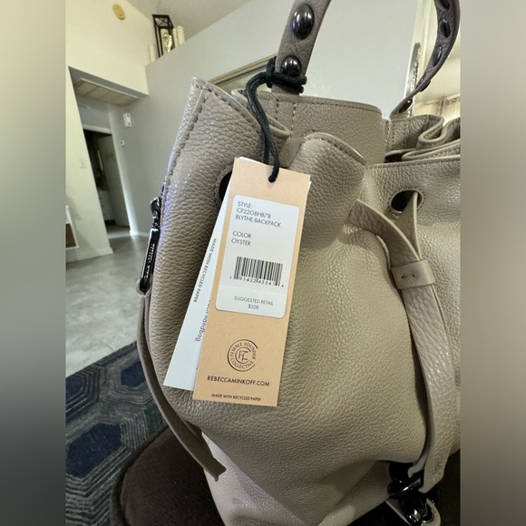 Rebecca Minkoff Blythe drawstring Backpack -NEW with tags - Picture 5 of 15